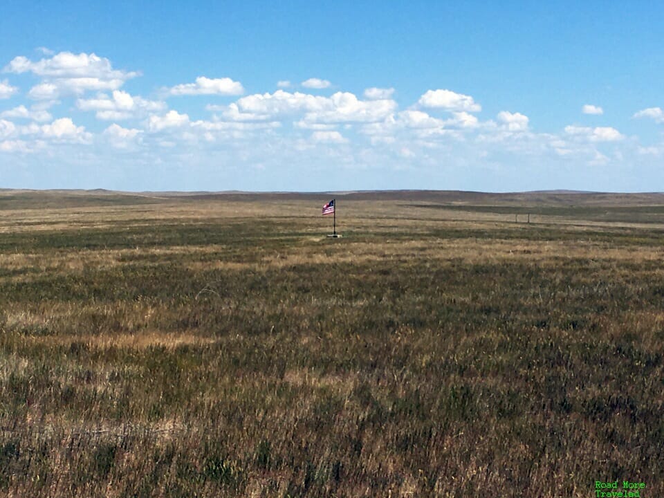 Journey to the Center of the USA - flag marking center of 50 states