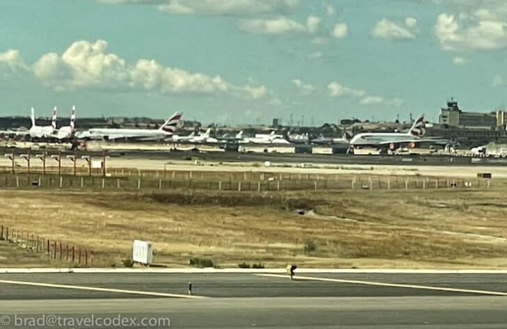 airplanes on the runway