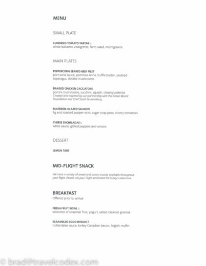 a menu of a restaurant