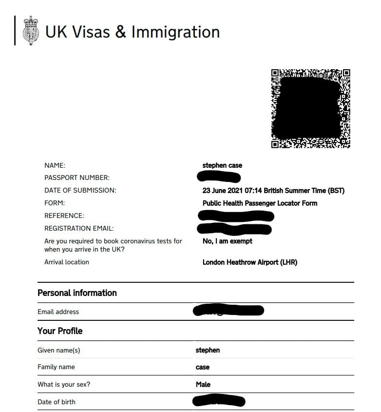 a document with a black mark