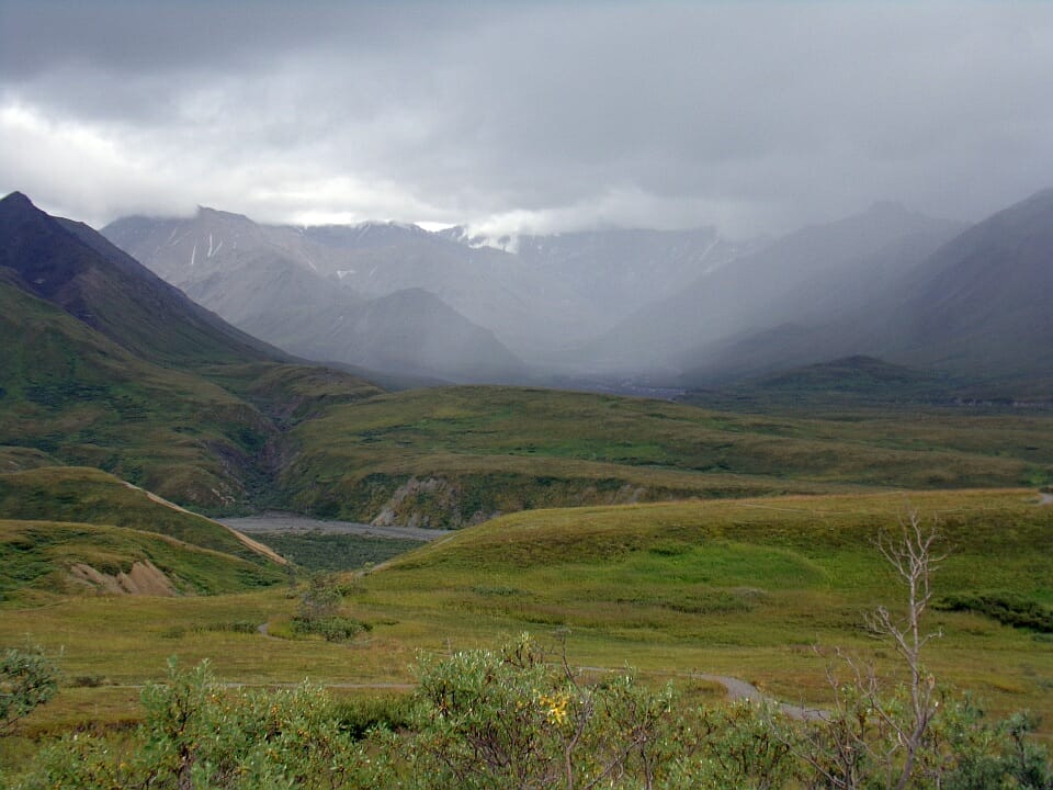 Rain over Alaska Range, Denali National Park