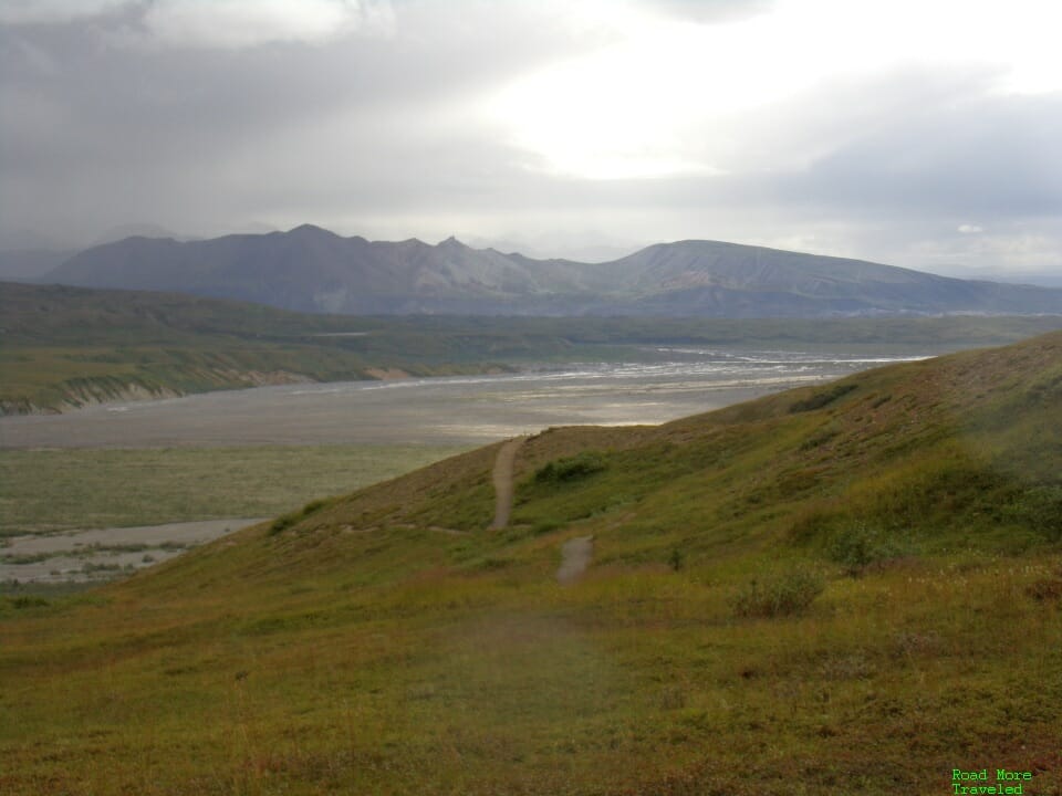 The Denali Road Lottery - river view at Eileson Visitor Center