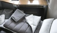 a pillow on a bed