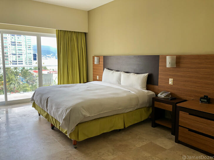 a bed in a room
