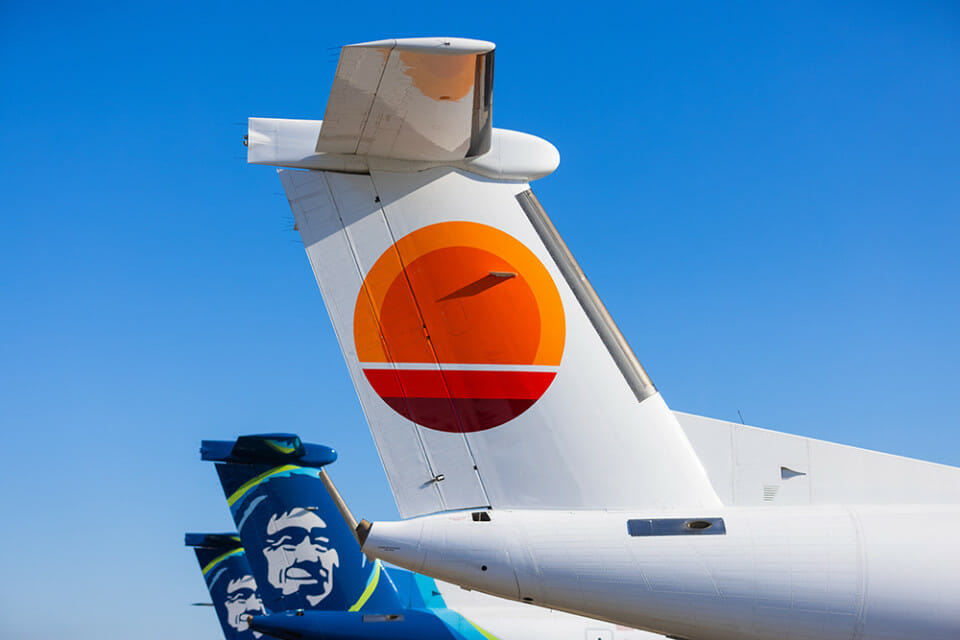 the tail of a plane
