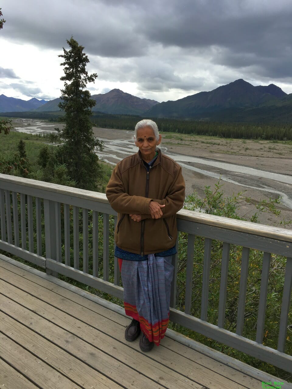 Mom at Teklanika Rest Stop, Denali National Park