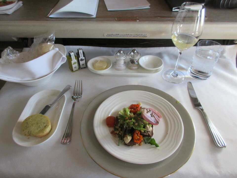 a plate of food on a table