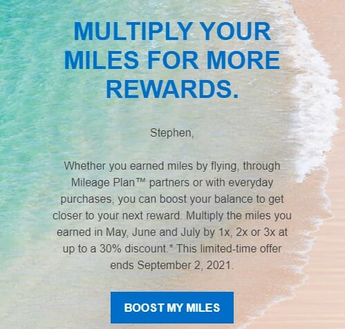 New Alaska Airlines Miles Discounted Purchase Offer (May Be Targeted)