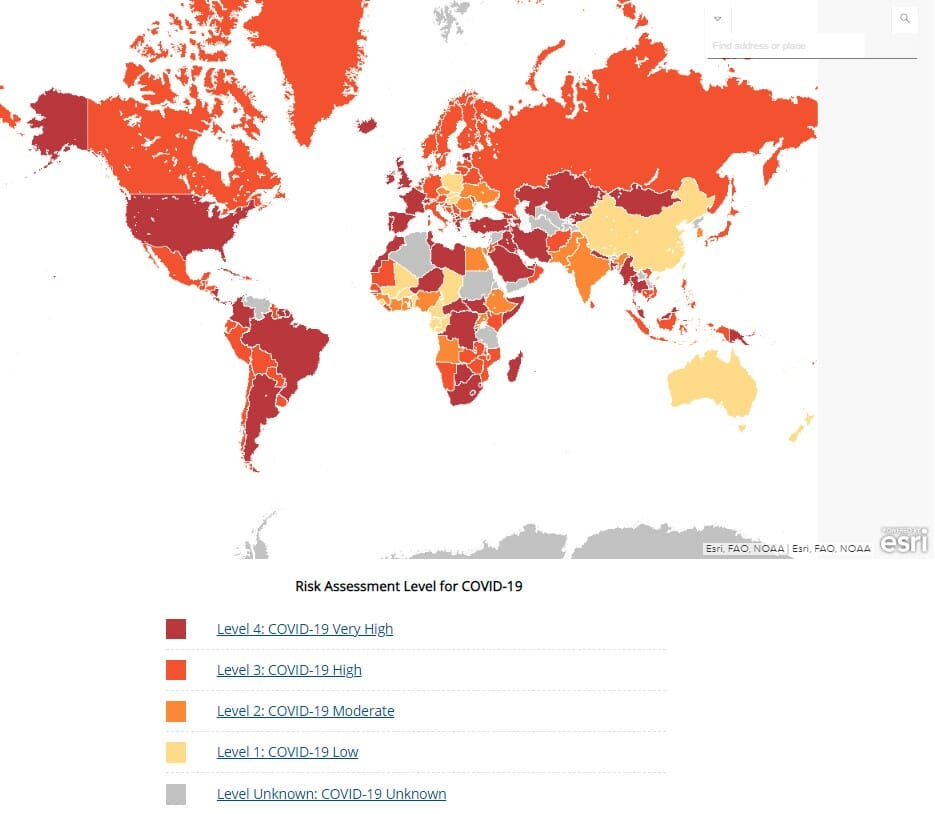a map of the world with different colored countries/regions