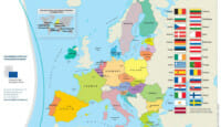 a map of europe with different countries/regions