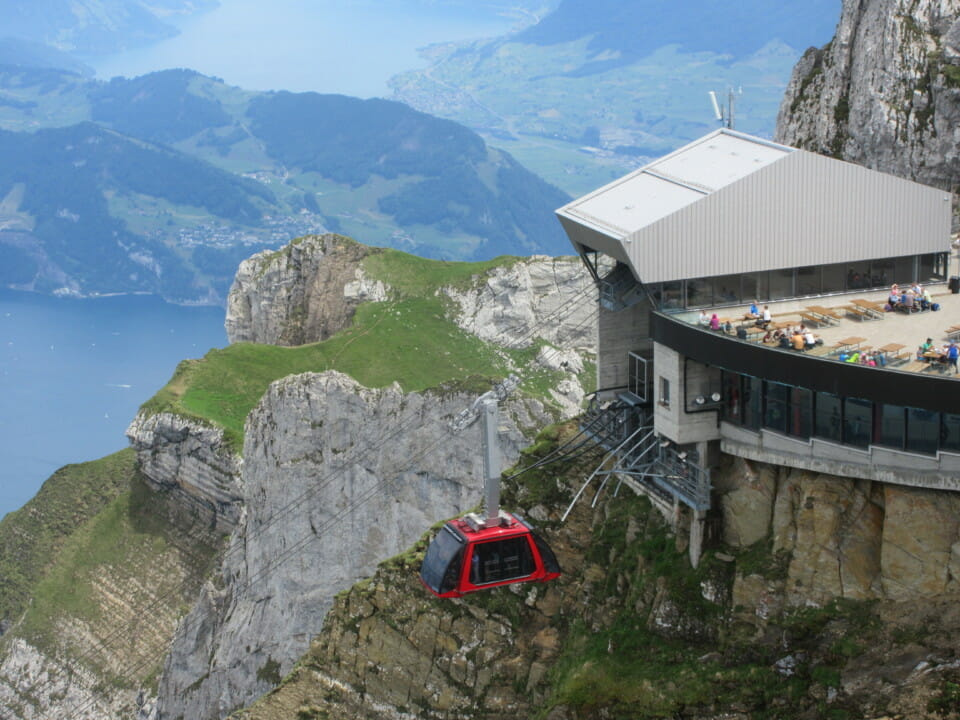 a gondola on a mountain