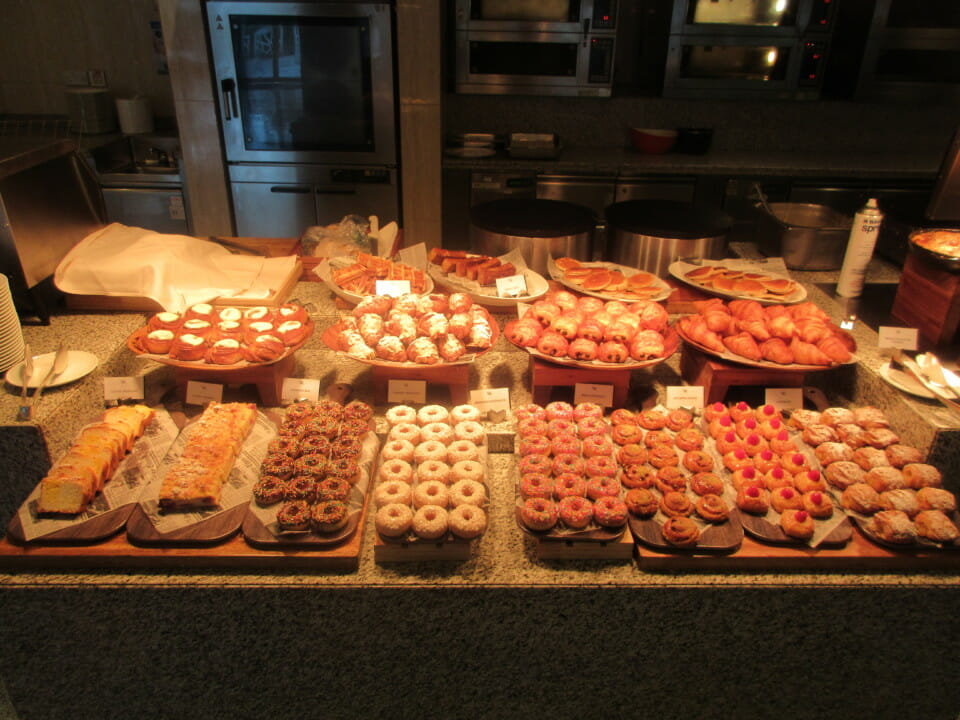 a table full of pastries