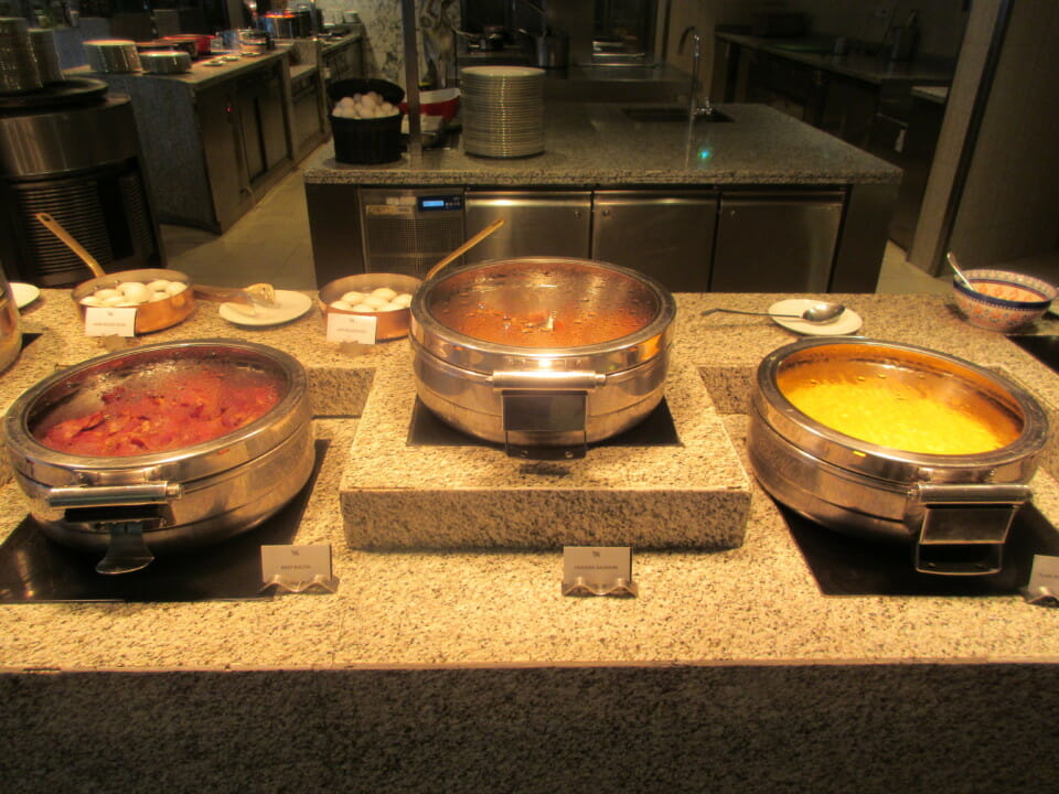 a group of food in a restaurant