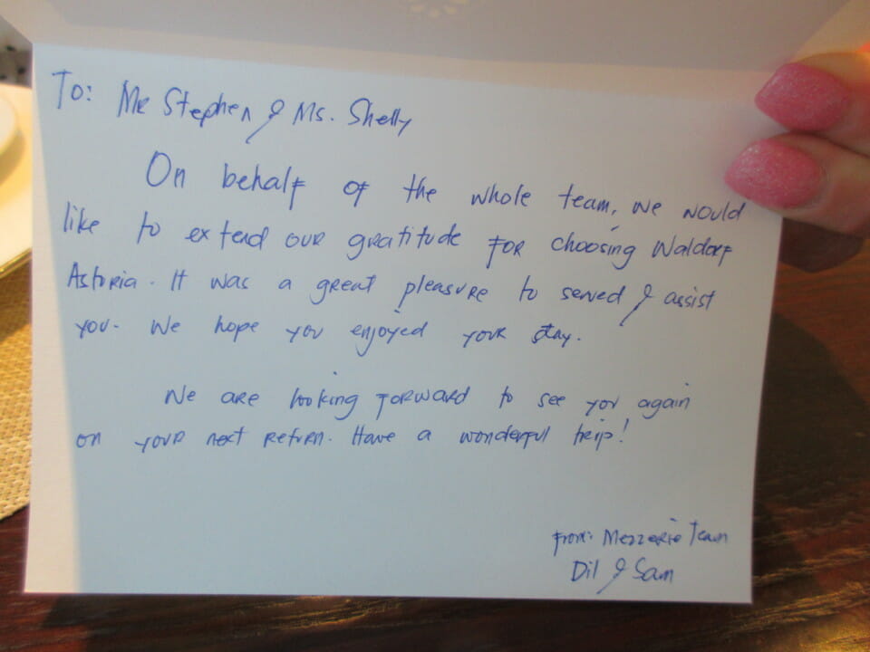 a note on a white surface