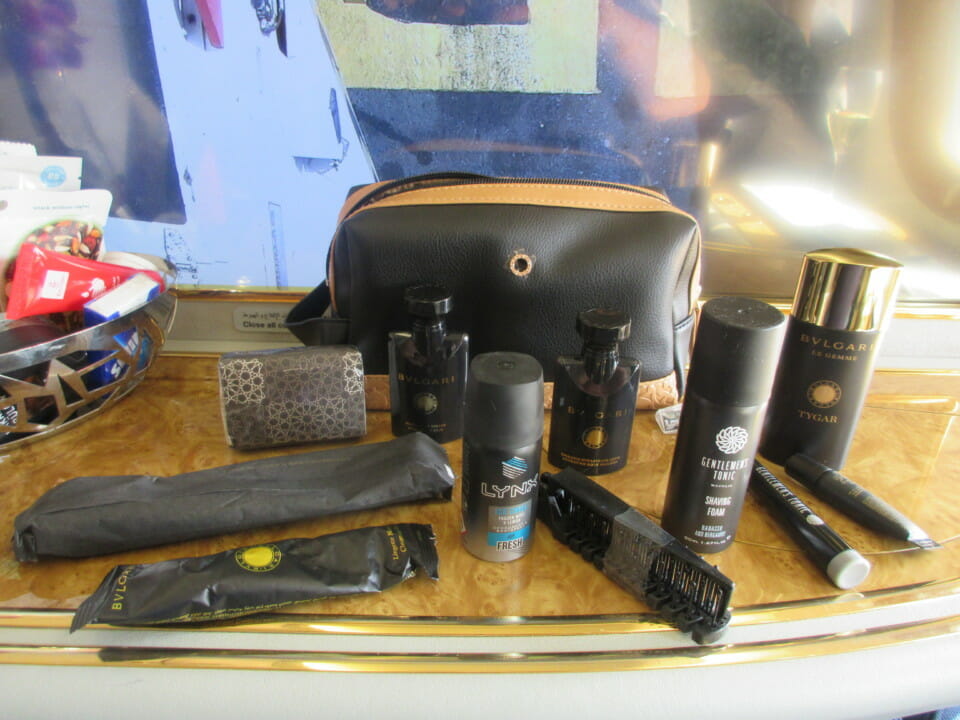 a group of cosmetics on a table