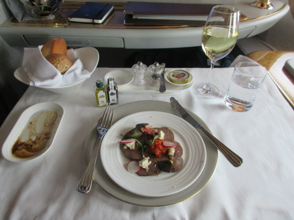 a plate of food on a table