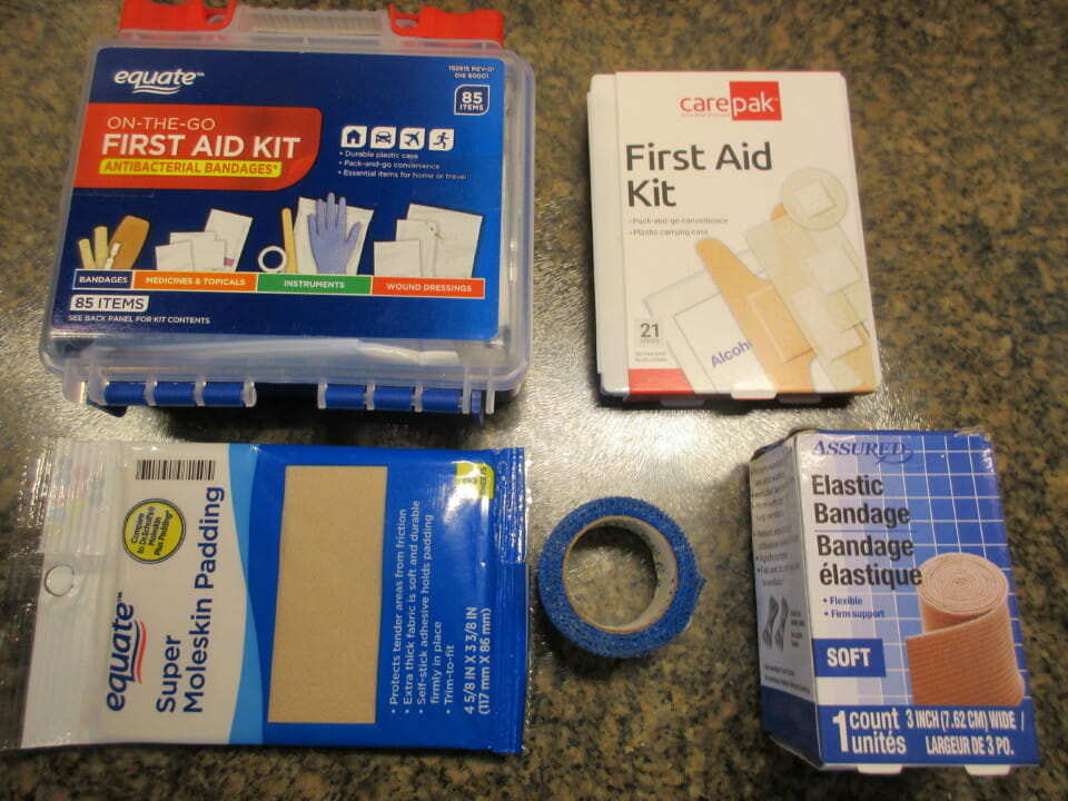 a group of first aid kit
