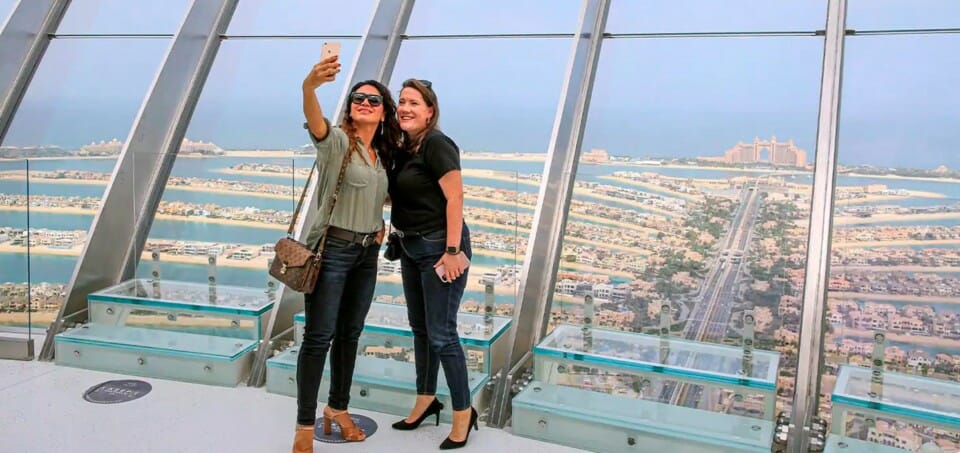 two women taking a selfie
