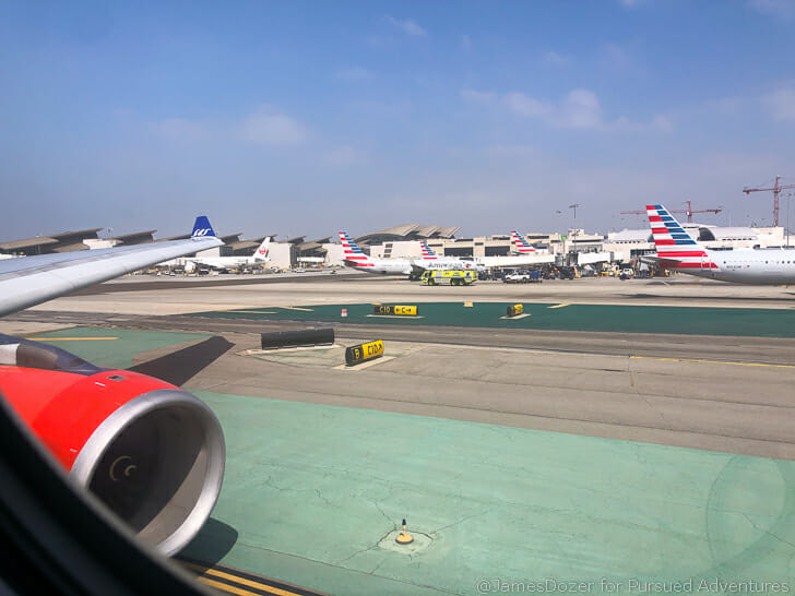 an airplane on the runway
