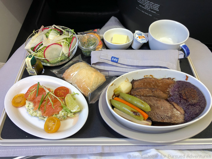a tray with food on it