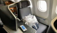 a seat in an airplane