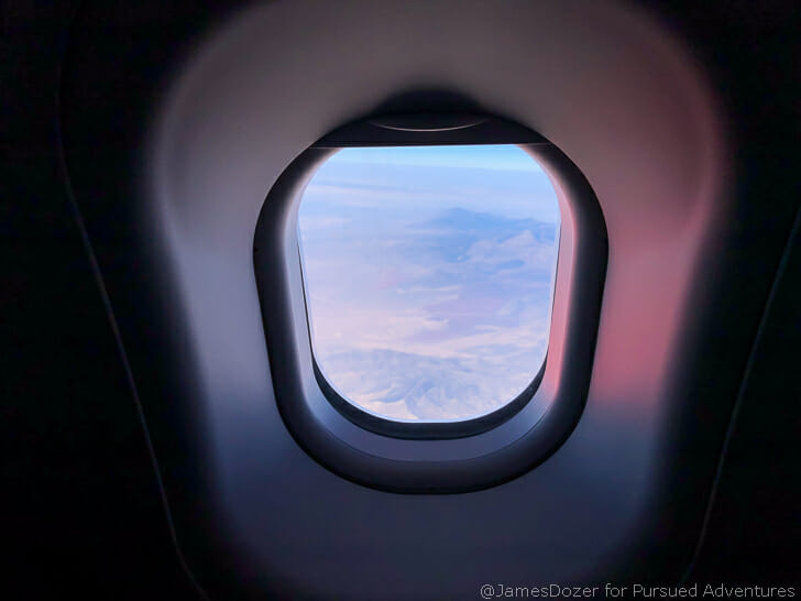 a window of an airplane