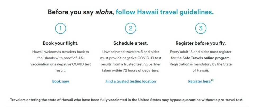 a screenshot of a travel test