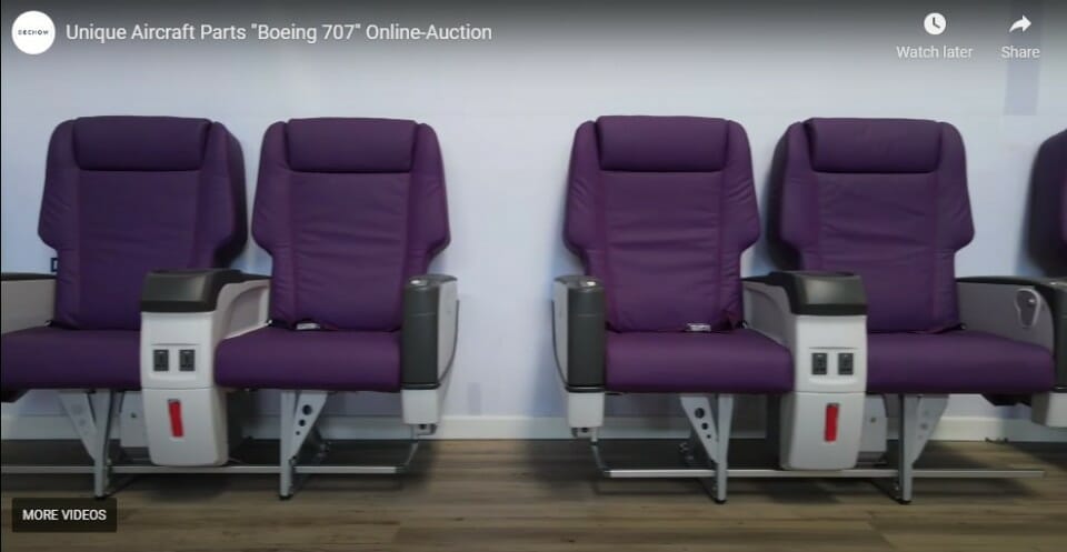 a row of purple seats