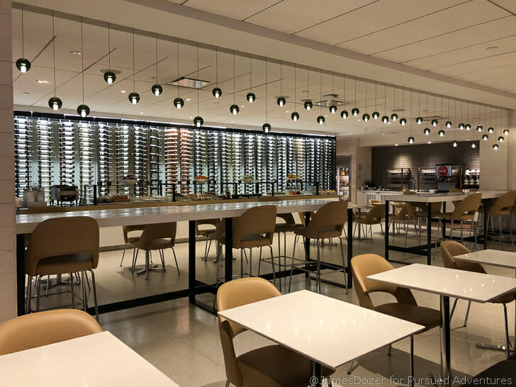 a room with tables and chairs
