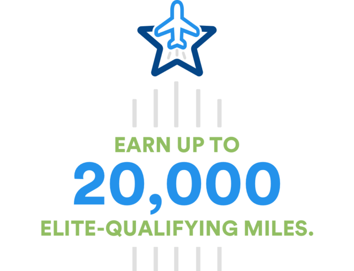 a blue and green text and a star with a plane in the middle
