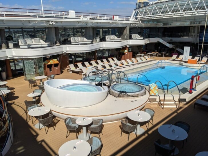 a pool on a cruise ship
