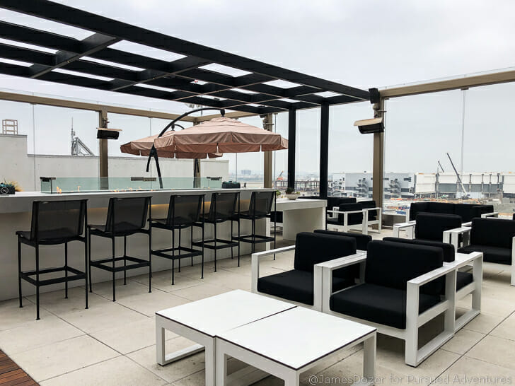 a room with chairs and tables