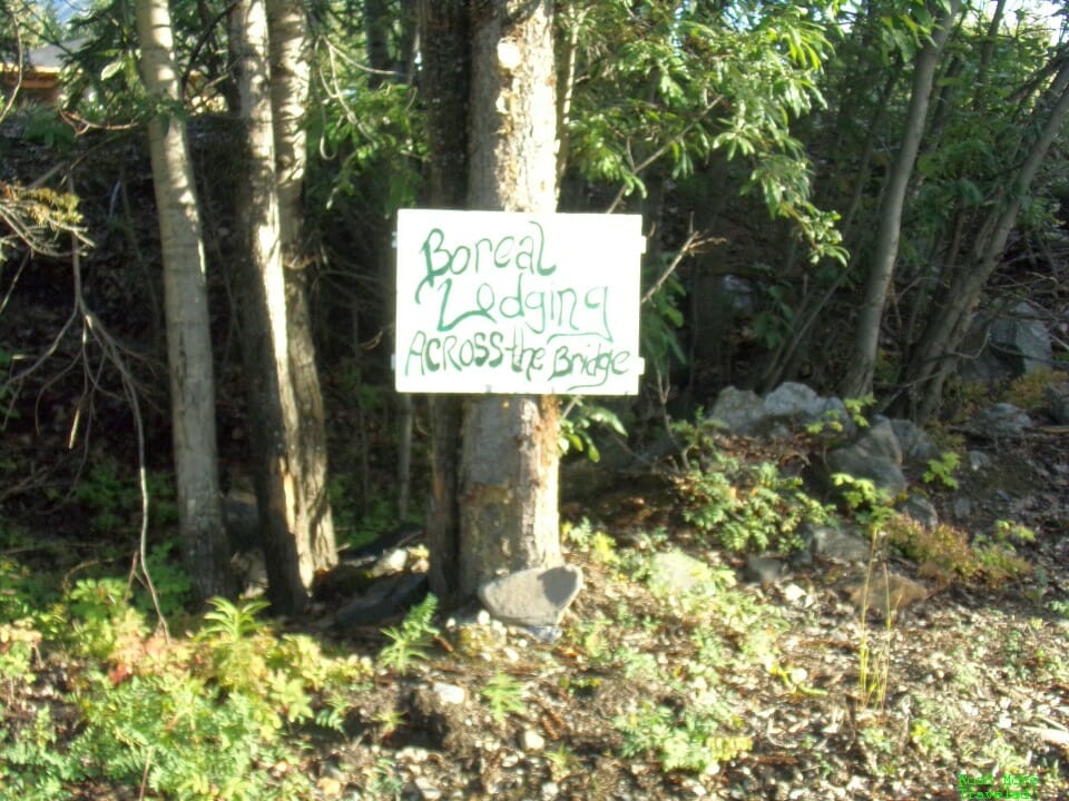 Boreal Lodging Wiseman sign