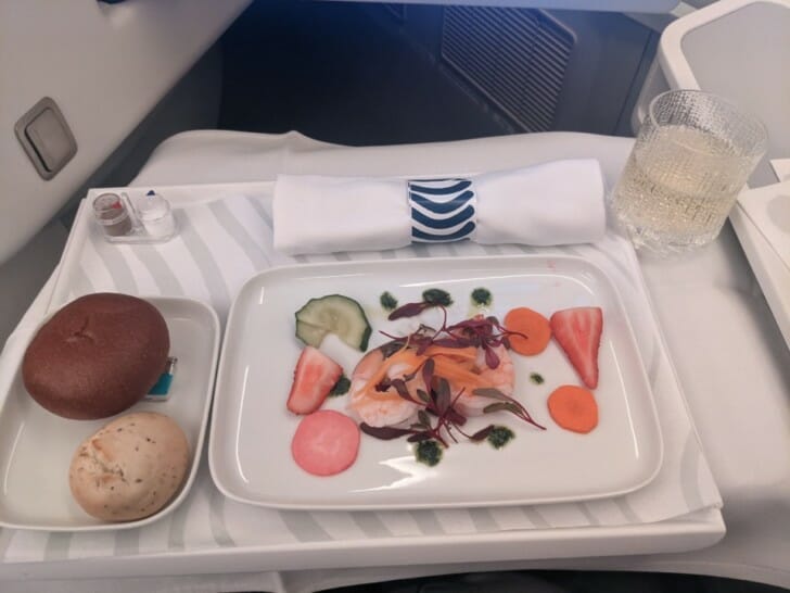 business class meal