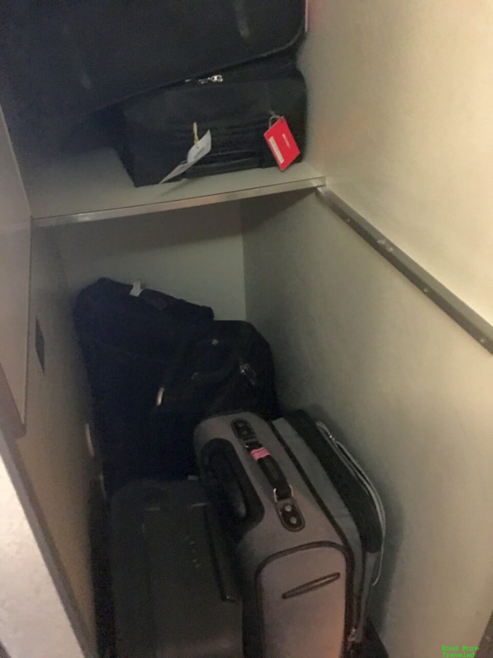 Virgin Atlantic B747 Premium Economy - storage closet