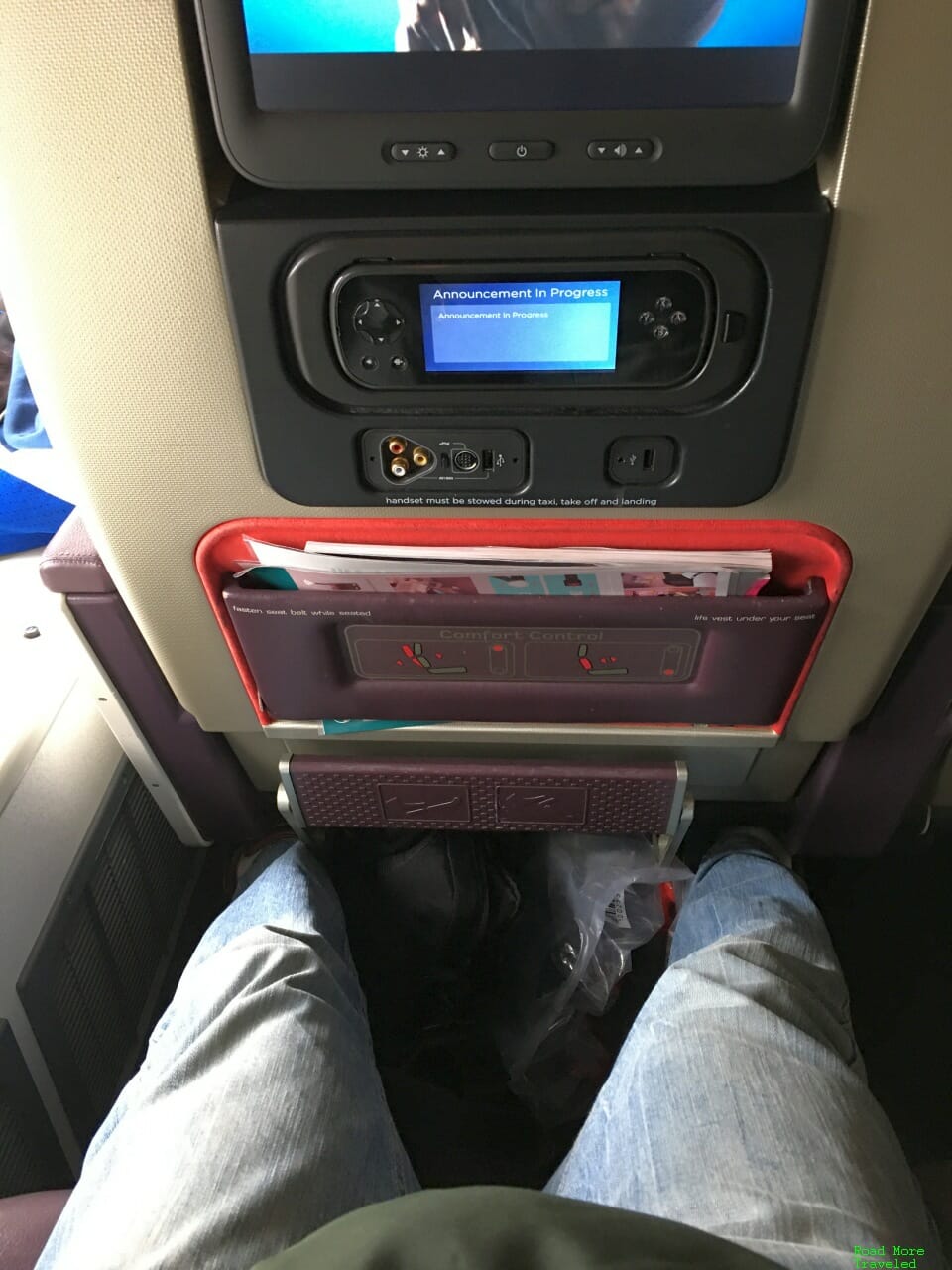 Virgin Atlantic PE legroom