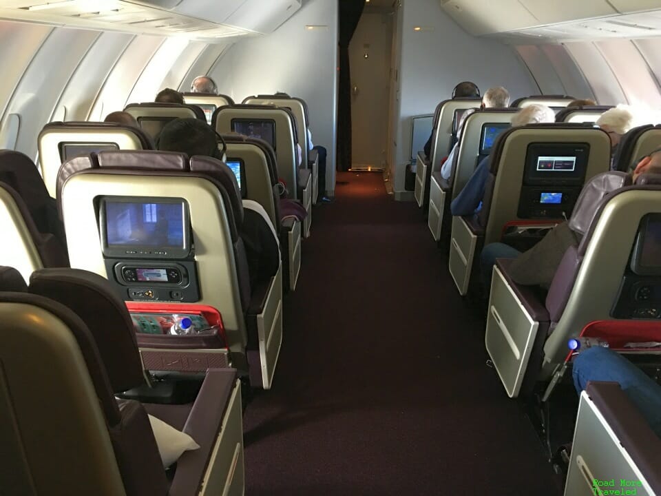 Virgin Atlantic B747 Premium Economy - upper deck mini-cabin
