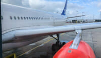 a plane parked on the tarmac