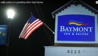 a flag on a building