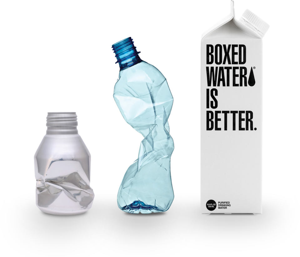 a plastic bottles and a carton