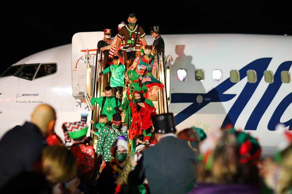 a group of people on an airplane