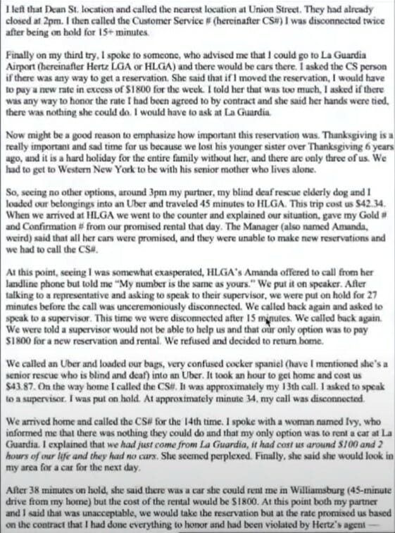 a letter to a customer