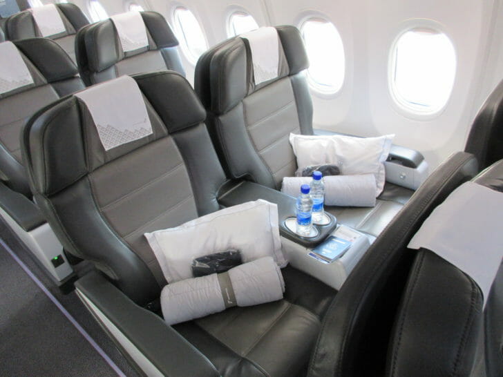 a seat on an airplane