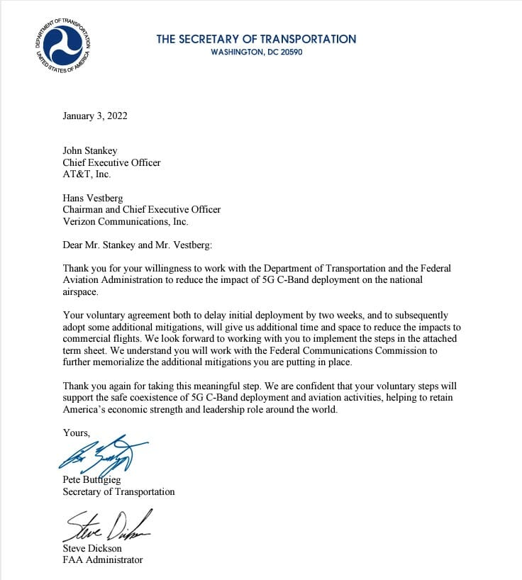 a letter of a government official