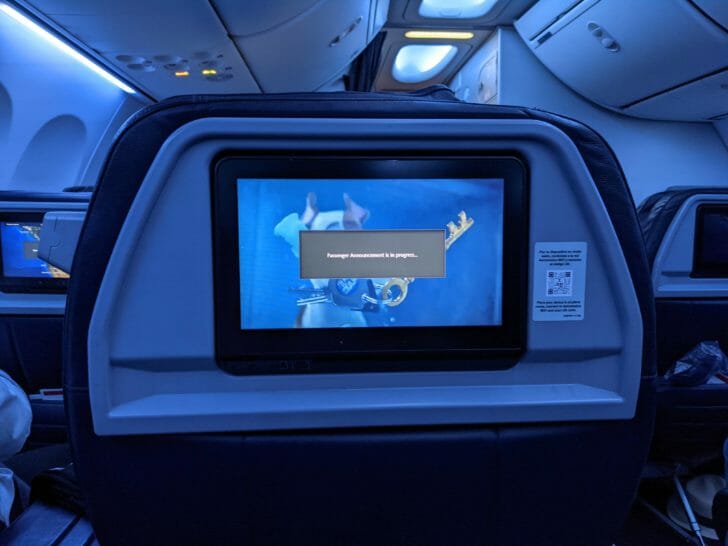 a tv on a seat