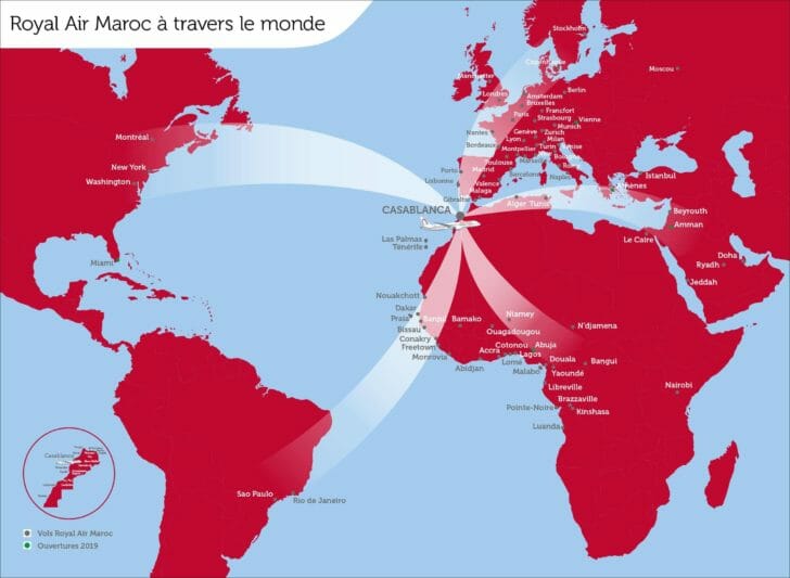 a map of the world with red and white colors