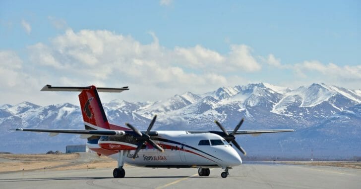 a plane on the runway