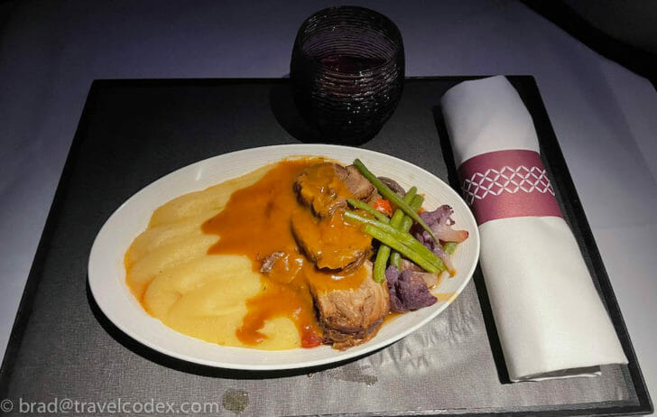 a plate of food on a table
