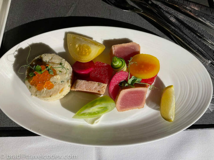 a plate of food on a table