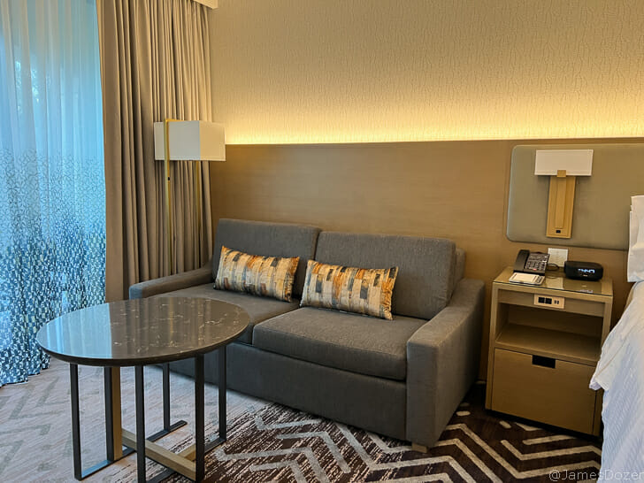 a couch and a table in a room